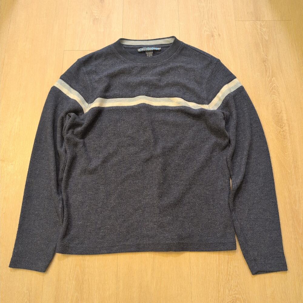 Y2K Xtreme Gear XG Men Medium Sweater Stripe Ski Skate Snowboard Blue